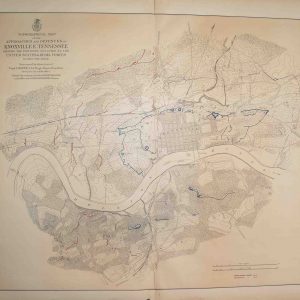 Topographical Map of the Approaches and Defences of Knoxville, E. Tennessee, Shewing the Positions ... During the Siege ... Dec., Jan. & Feb. 1863-4