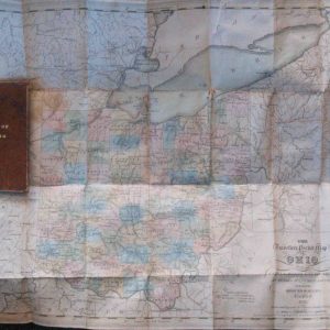 Blunt's Travellers Pocket Map of Ohio with Its Canals, Roads and Distances, by Stage & Steam Boat Routes