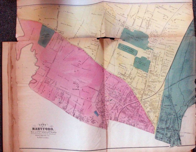 1869 Atlas of Hartford City and County, with a Map of Connecticut